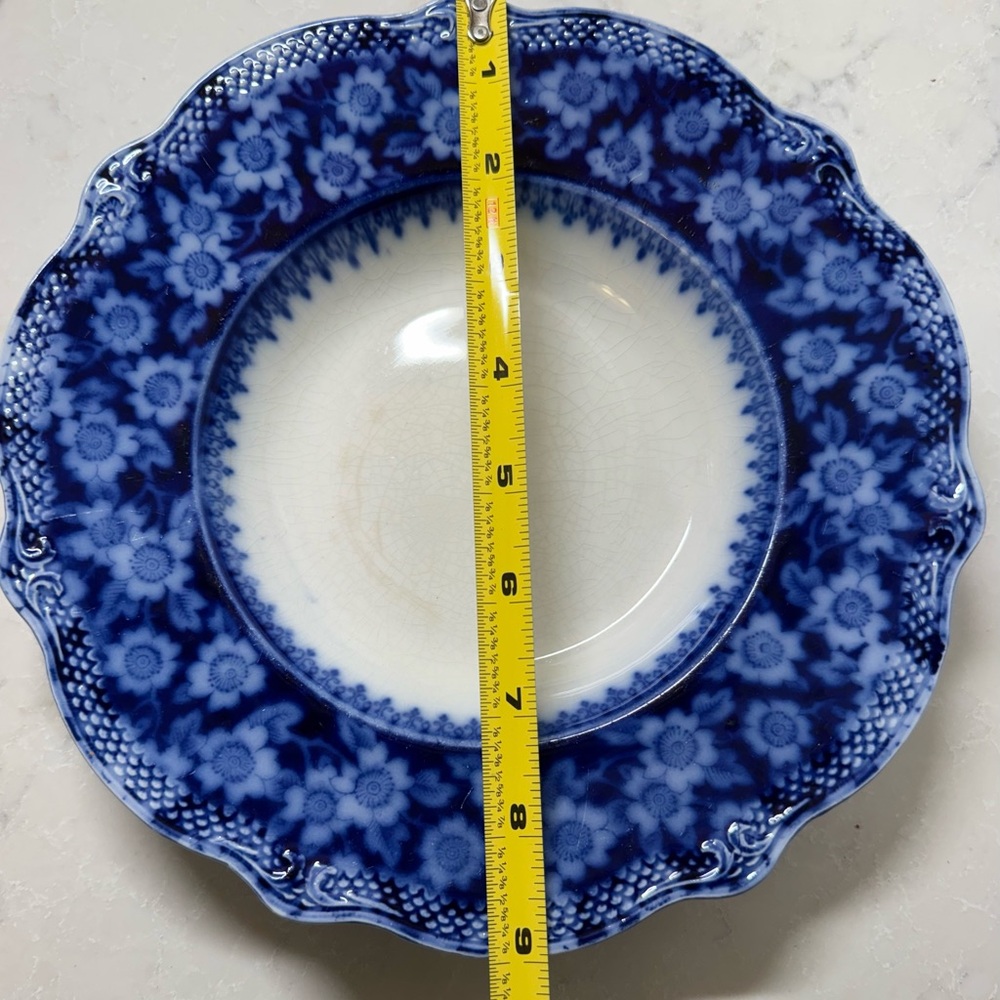 Vintage 9” Grace (Flow Blue) Luncheon Plate By Grindley - Picture 6 of 7